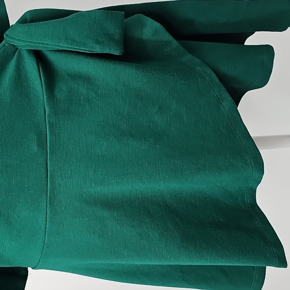 Eloquii Sz:16 Forest Green Flutter Sleeve Wrap Peplum Top Cottagecore Coquette - Picture 6 of 16